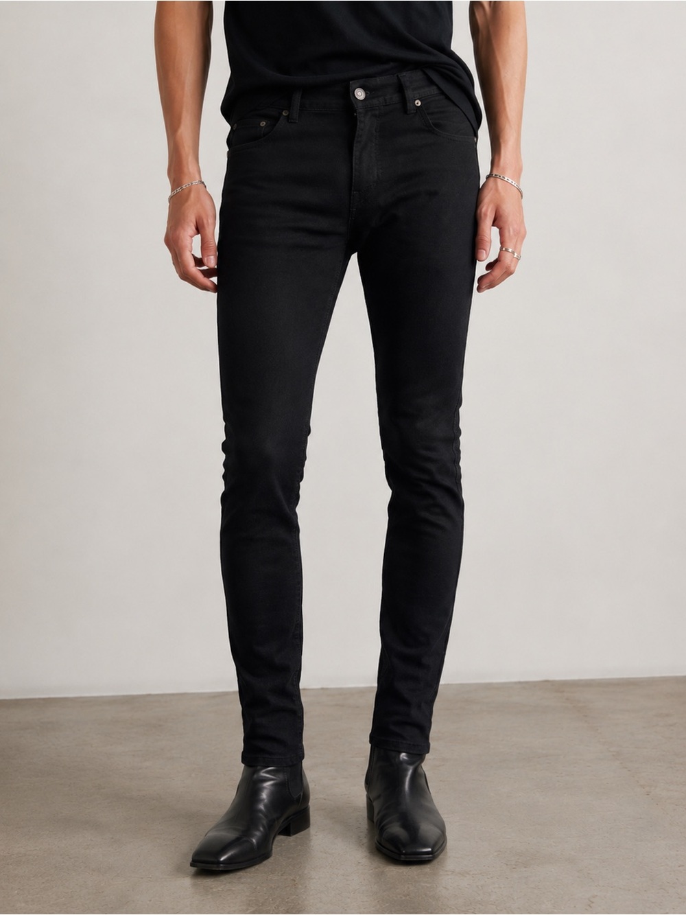 Saint Laurent YSL D02 Black Skinny Jeans Size 28 Minimalist Luxury
